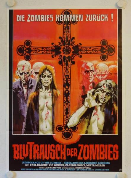 Vengeance of the Zombies re-release german movie poster